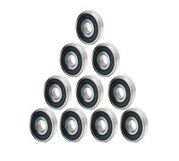 Lot de 10 Petits Roulements à billes à gorge profonde 628RS avec coque en caoutchouc 8 mm x 24 mm x 8 mm - Roulements à haute vitesse Z1 en acier haute résistance à l'usure