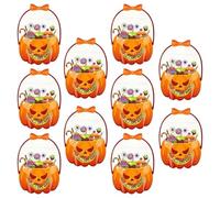 Lot de 10 petits sachets de friandises pour Halloween pour Transparent Pour décoration Fête Événement extérieur école Salle de classe Fille Garçon Nourriture