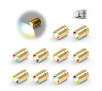 Lot de 10 petits spots LED à piles, blanc chaud, miniatures sans fil pour œuvres d'art, peinture, vitrine de bijoux, placard, bricolage (multicolore changeant)