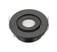 Lot de 10 petits spots LED COB encastrables à intensité variable - 3 W - 230 V - Blanc froid - 6000 K - Ronds - Avec pilote LED - Mini spots orientables - Taille du trou : 42-45 mm - Pour cabinet