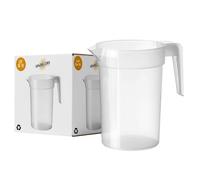 Lot de 10 Pichets 1 Litre (1,25L à ras bord) en Plastique Polypropylène (PP) Réutilisable - Pichet Réutilisabl