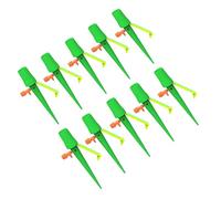 Lot de 10 pics d'arrosage automatique pour plantes d'intérieur et d'extérieur avec valves de réglage facile, systèmes d'irrigation goutte à goutte pour plantes d'intérieur et d'extérieur