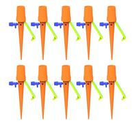 Lot de 10 pics d'arrosage réglables avec contrôle automatique du débit - Valve anti-fuite pour intérieur et extérieur - Pour arrosage de jardin