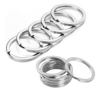 Lot de 10 pièces anneaux porte clés porte clef 32 mm en métal