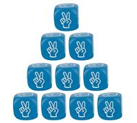 Lot de 10 pièces de jeu de devinettes de doigts Dices en acrylique Accessoires de jeu de fête Dices Planche estimation des doigts