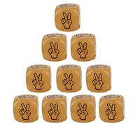 Lot de 10 pièces de jeu de devinettes de doigts Dices en acrylique Accessoires de jeu de fête Dices Planche estimation des doigts