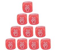 Lot de 10 pièces de jeu de devinettes de doigts Dices en acrylique Accessoires de jeu de fête Dices Planche estimation des doigts