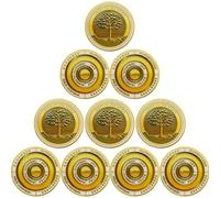 Lot de 10 pièces de monnaie chrétiennes Fruit de l'Esprit, pièce de défi chrétien inspirante avec Galates 5:22-23 Jésus - Pièce de prière religieuse - Verset de la Bible chrétienne - Jeton de poche