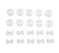 Lot de 10 pièces de rechange filetées en laiton et faïence pour réparation de robinet, prévention des fuites, facile à installer, blanc (négatif)