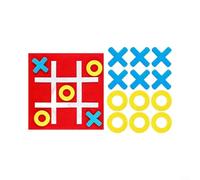 Lot de 10 pièces portables pour Tic pour Tac Toe - Pièces de stratégie de voyage - Jeu de société interactif - Matériau en feutre coloré - 12 x 12 cm - Logique développée et mise au point pour les