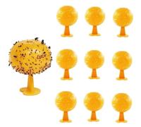 Lot de 10 pièges à mouches à fruits avec boules d'insectes collantes, naturelles et respectueuses de l'environnement, pour attraper les mouches des fruits, les fourmis, les moustiques et les araignées
