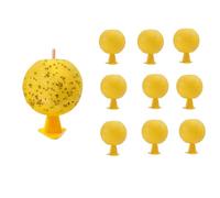 Lot de 10 pièges à Mouches de Fruits Jaunes Boules d'insectes collantes, Naturel et écologique piège à Mouches de Fruits, Fourmis, moustiques et araignées