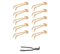 Lot de 10 pièges à Taupes Putange Traditionnels en Acier cuivré + Pince