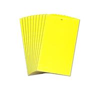 Lot de 10 pièges adhésifs double face jaunes pour plantes volantes comme les pucerons, les mineures, les aleurodes, les thrips et autres insectes volants - 15 x 25 cm