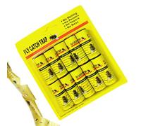 Lot de 10 pièges adhésifs pour une utilisation en intérieur et extérieur - Réutilisables et faciles à installer - Pour jardin, garde-manger, cuisine, rebord de fenêtre, salle de bain, salle à manger