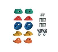 Lot de 10 Pierres à grimper d'escalade en polyrésine pour structures de jeux Fixations incluses