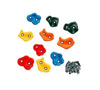Kangui Lot de 10 pierres d'escalade pour structures de jeux – Fixations incluses – Multi-couleurs