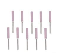 Lot de 10 pierres de meulage cylindriques de 4,8 mm pour aiguiseur de tronçonneuse électrique pour polir l'acier, le bois, le jade et d'autres surfaces métalliques