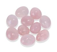 Lot de 10 pierres de quartz rose naturelles polies pour Wicca, Reiki, énergie de guérison, chakra