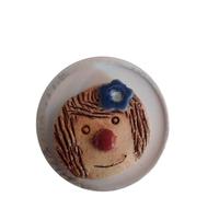 Lot de 10 pierres de sourire avec bijoux d'anniversaire, porte-bonheur, visage, fabriquées en atelier pour personnes handicapées, porte-bonheur, visage, visage, céramique, pierre, agréable au toucher