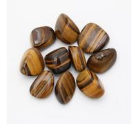 Lot de 10 pierres œil de tigre naturelles polies, cristaux et pierres de guérison en quartz pour Wicca, Reiki, énergie de guérison, pierres de chakra, fournitures de sorcellerie