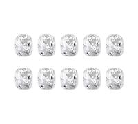 Lot de 10 pierres précieuses pour ongles en forme de cœur - Forme irrégulière - Décoration pour ongles en acrylique