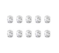 Lot de 10 pierres précieuses pour ongles en forme de cœur - Forme irrégulière - Décoration pour ongles en acrylique