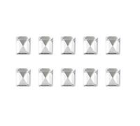 Lot de 10 pierres précieuses pour ongles en forme de cœur - Forme irrégulière - Décoration pour ongles en acrylique