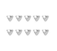 Lot de 10 pierres précieuses pour ongles en forme de cœur - Forme irrégulière - Décoration pour ongles en acrylique