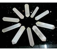 Lot de 10 pierres précieuses sélénite à double extrémité 6 facettes Feng Shui Reiki Energie Guérison Cadeau métaphysique