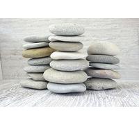 Lot de 10 pierres ZenStones - 1 kg - Pierres de mer - Pierres décoratives - Galets - Mandala - Pierres de coquillage - Pierre de plage - Art de plage
