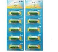 Lot de 10 Piles Alcaline 12V type A23/23A compatibles LRV08/L1028/8LR932/8LR23/VR22/8F10R/EL12 - -