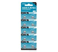Lot de 10 piles bouton AG5 LR754 193 SR754 546 RW28 939A LR48 D309 pour montre, jouet électronique, horloge, calculatrice, calculatrice