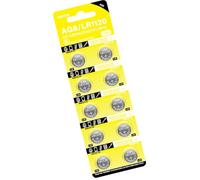 Lot de 10 piles bouton AG8 LR1120 1,5 V alcalines longue durée pour jouets, télécommandes, calculatrice, calculatrice, pile bouton