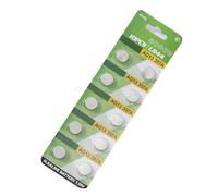Lot de 10 piles bouton alcaline LR1130 LR41 LR44 pour calculatrice, batterie bouton de cellule bouton pour calculatrice de batterie à sortie de tension stable