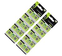 Lot de 10 piles bouton alcalines 1,55 V pour montres, calculatrices AG7/LR57/AG8/LR55 AG9/LR45