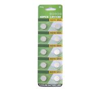 Lot de 10 piles bouton alcalines LR1130 LR41 LR44 pour calculatrices, montres et télécommandes, jouets en métal