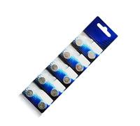 Lot de 10 piles bouton alcalines LR43 AG12 1,5 V pour radios et caméras à tension stable