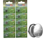 Lot de 10 piles bouton au lithium CR927 DL927 ECR927 BR927 3 V PoundMax