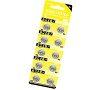 Lot de 10 piles bouton LR1120 1,5 V alcalines stables pour gadgets et accessoires de rechange AG8/CX191/D381