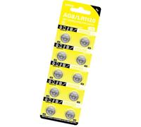 Lot de 10 piles bouton LR1120 de rechange AG8/CX191/D381 pour appareils électroniques