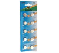 Lot de 10 Piles bouton plates type AG10 compatibles LR1130 / LR54 1,5V - Visiodirect -