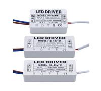 Lot de 10 pilotes LED 300 mA et 250 mA 1-3 W, 3-5 W, 4-7 W, 8-12 W, 12-18 W, 25-36 W, alimentation LED 350 mA AC90-265 V, transformateurs d'éclairage(250mA,3-5W)