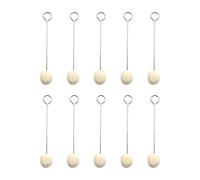 Lot de 10 pinceaux à billes en laine avec poignée en métal pour teinture du cuir, outil de travail