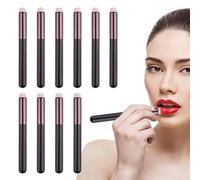Lot de 10 pinceaux à lèvres applicateurs de baume à lèvres | Applicateur de mélange de maquillage multi-usages, pinceau à lèvres de voyage à extrémité ronde pour correcteur, fard à paupières