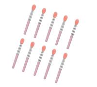 Lot de 10 pinceaux à rouge à lèvres 10 applicateurs de pointe en silicone compacts essentiels pour une application cosmétique précise Pinceau à lèvres en silicone doux au toucher