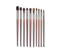 Lot de 10 pinceaux de beauté pour fard à paupières, eyeliner, estompeur, fard à paupières, crème