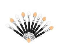 Lot de 10 pinceaux de fard à paupières double face applicateurs de fard à paupières, petit pinceau de maquillage, éponge, outil de maquillage des yeux pour femme