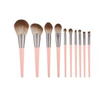 Lot de 10 pinceaux de maquillage pour fard à paupières, eyeliner, fond de teint, blush, estompeur (E)