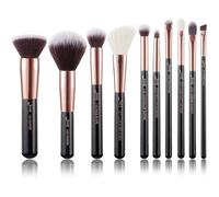 Lot De 10 Pinceaux De Maquillage - Pour Fond De Teint, Eyeliner, Anti-Cerne, Tampon - Fabrication Artisanale - Poils Synthétiques